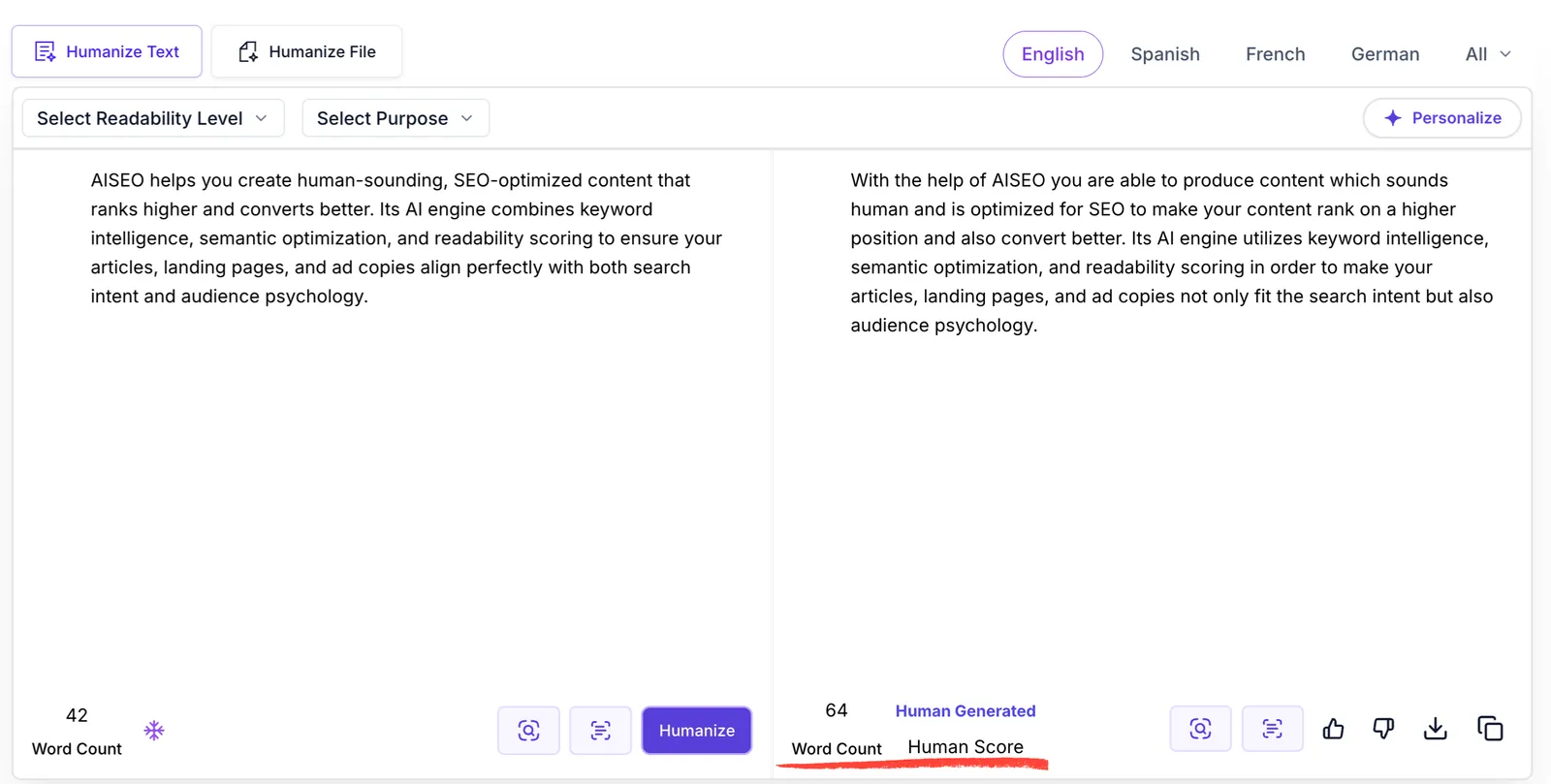 AI Humanizer Tool