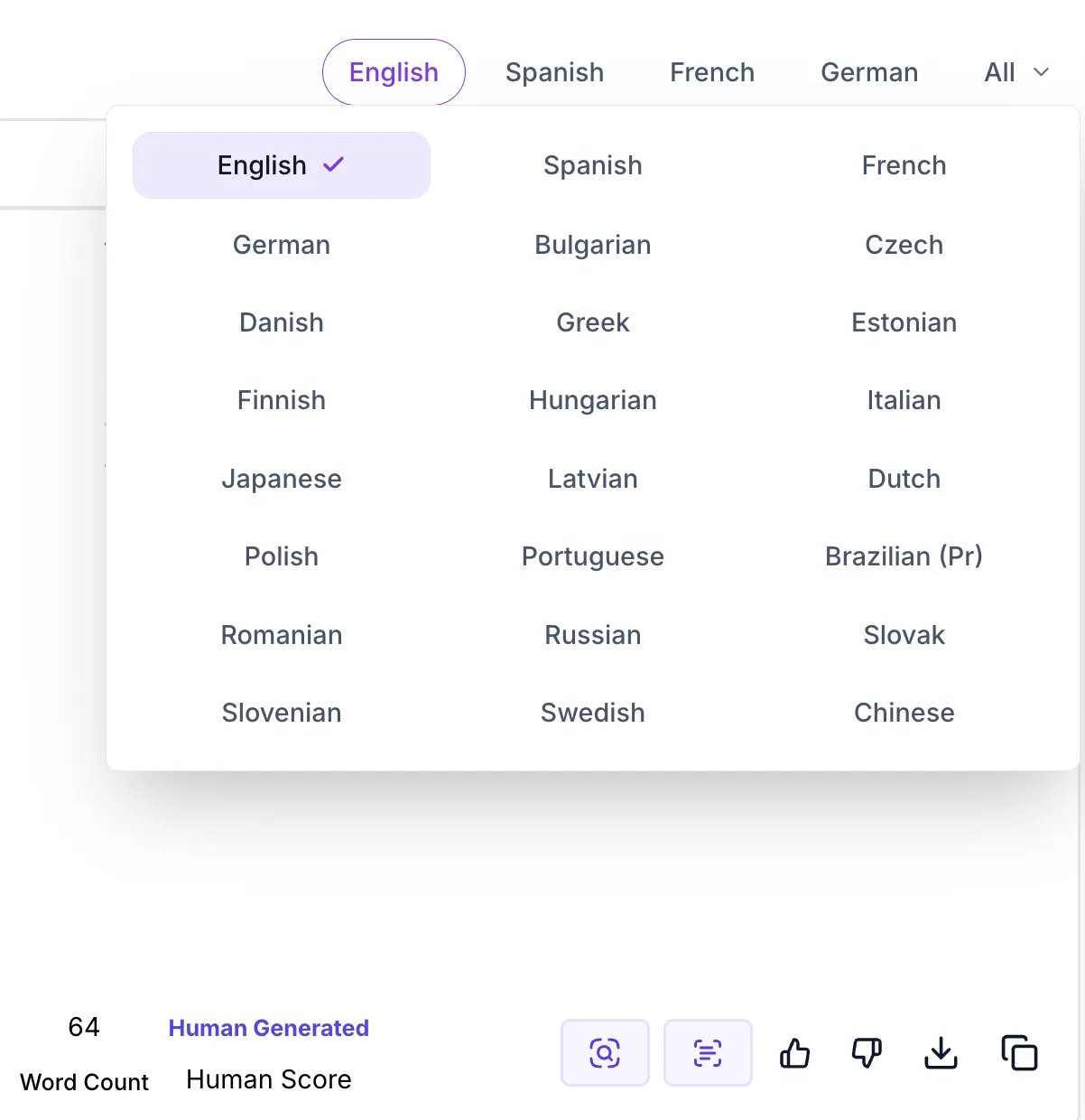 Multilingual Support