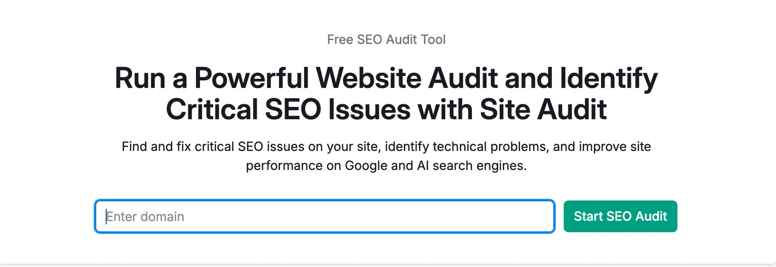 Site Audit & Technical SEO