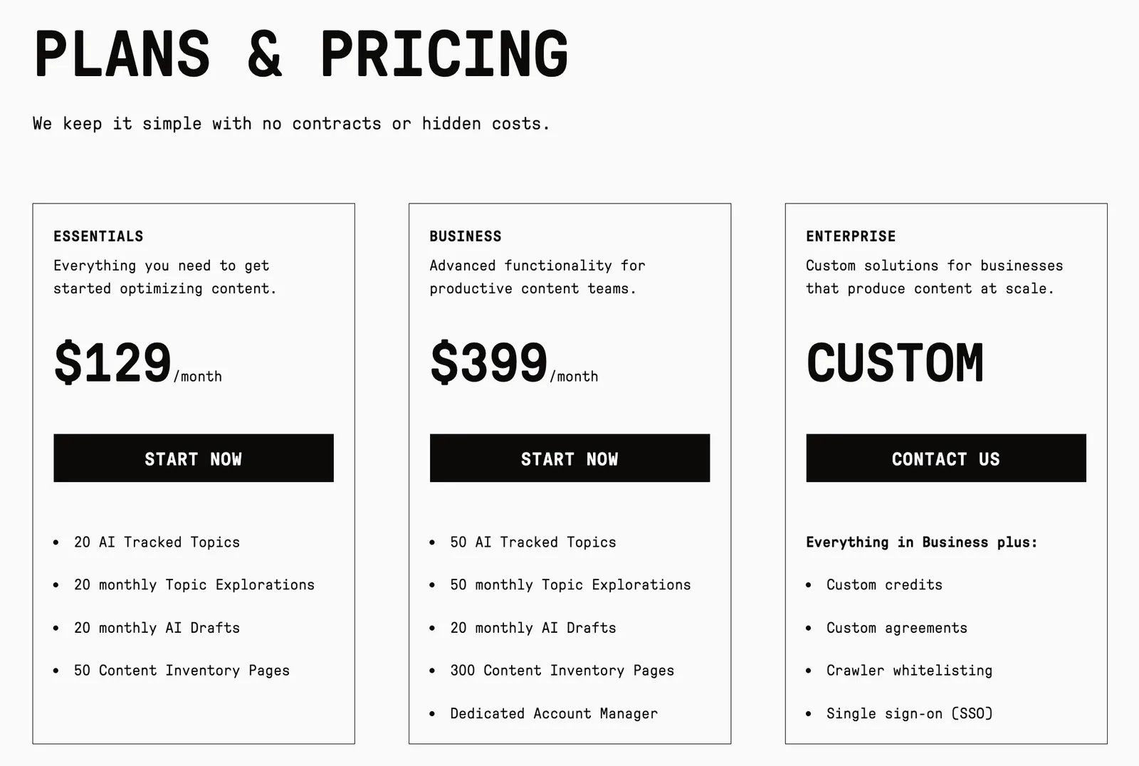Clearscope Pricing