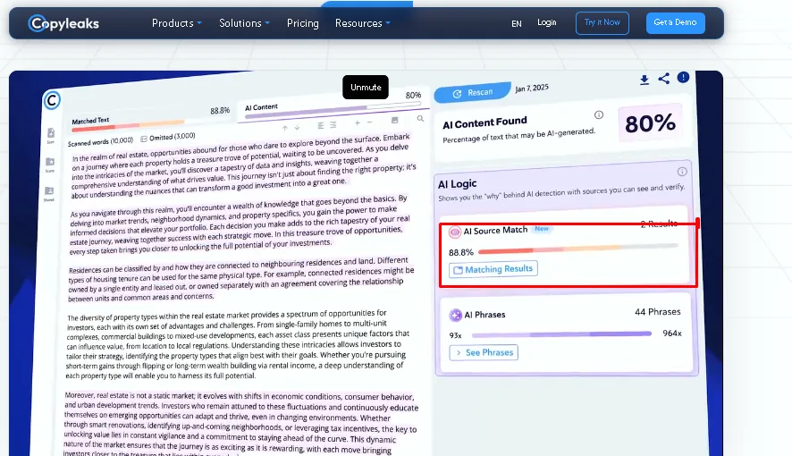 AI Phrases identification