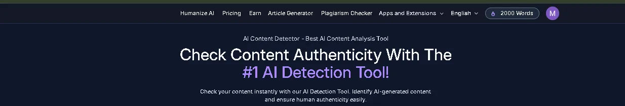 Check content authenticity with AI Humanize Text