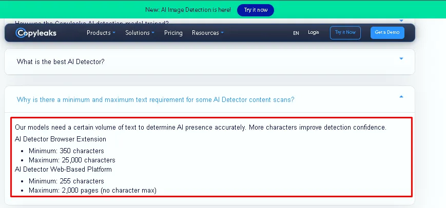 Minimum & Maximum Text Requirment