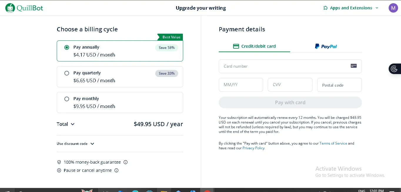 Monthly Billing
