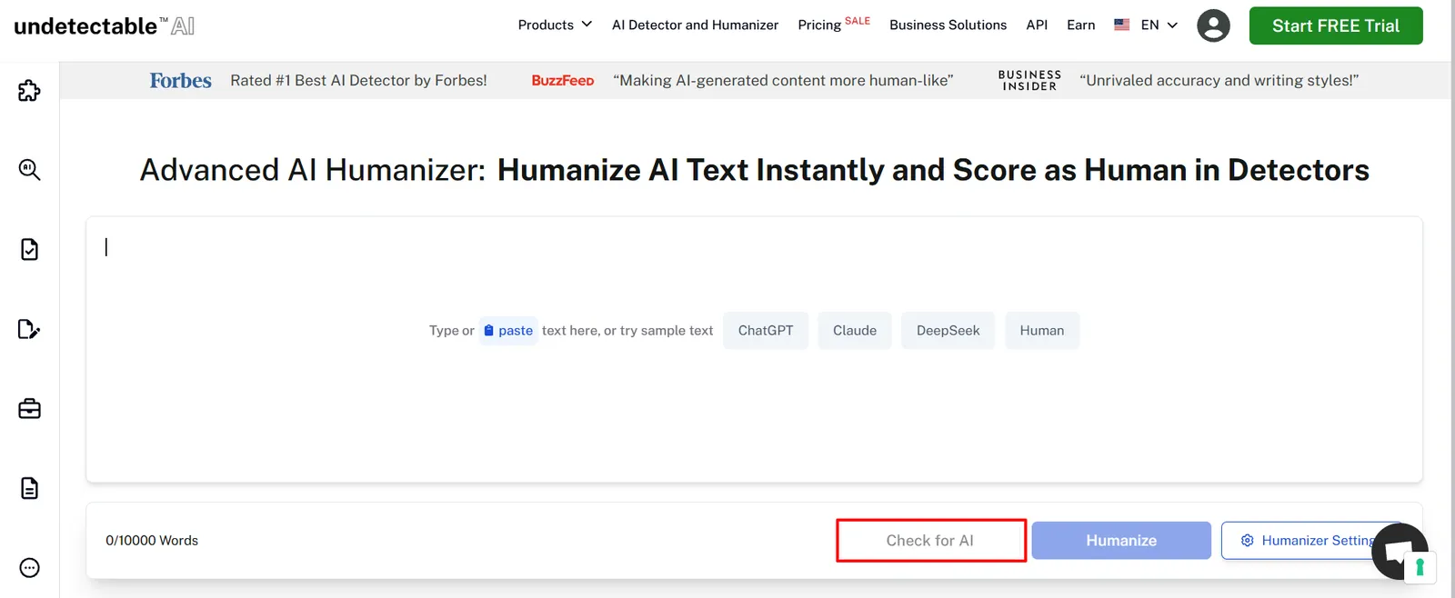 Built-In AI Detector