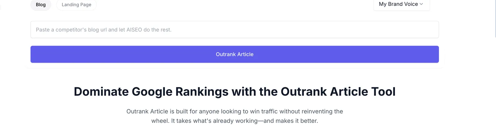Outrank Feature