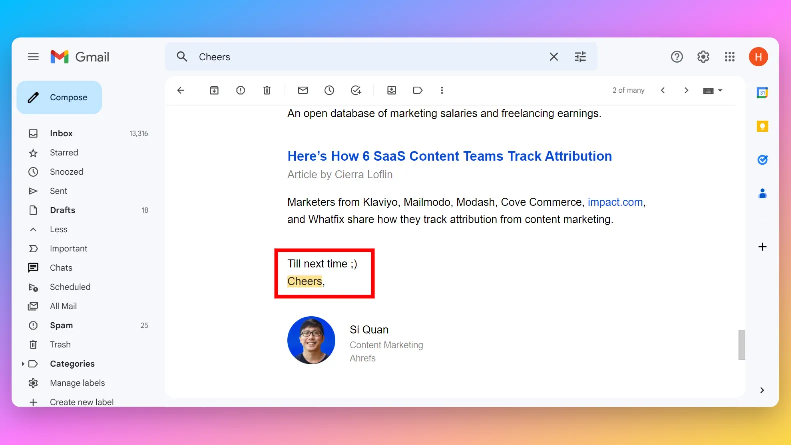 Personal Email Closing Lines