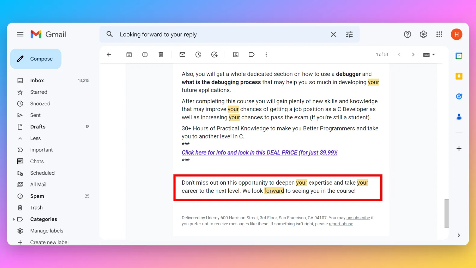 Action-oriented Email Closing Lines