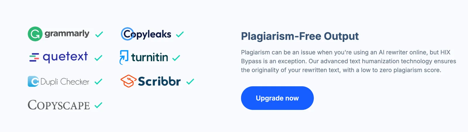 Plagiarism-Free Output