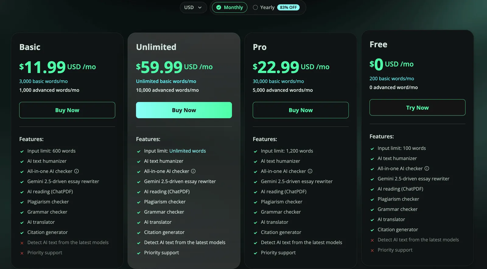Humbot Pricing