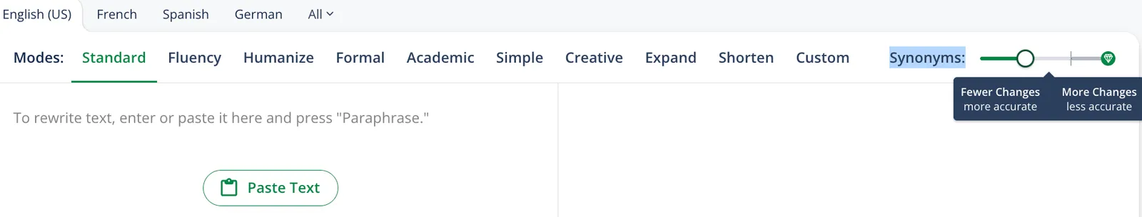 Synonym Slider
