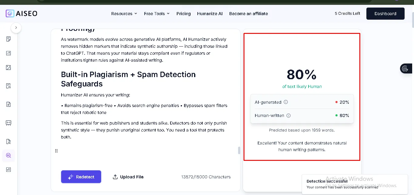 AI Detection Scoring