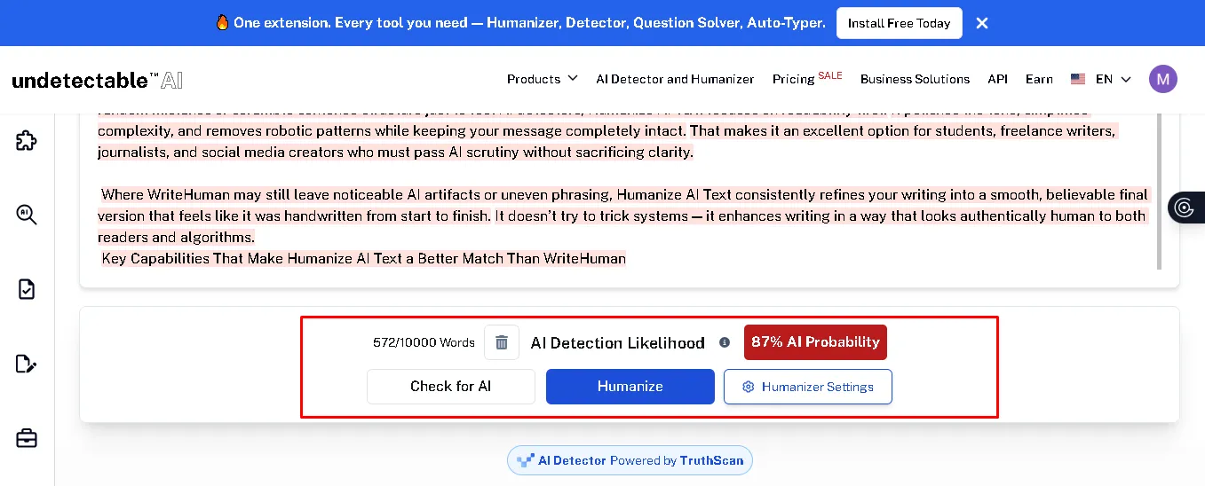 AI Humanizer + Detector