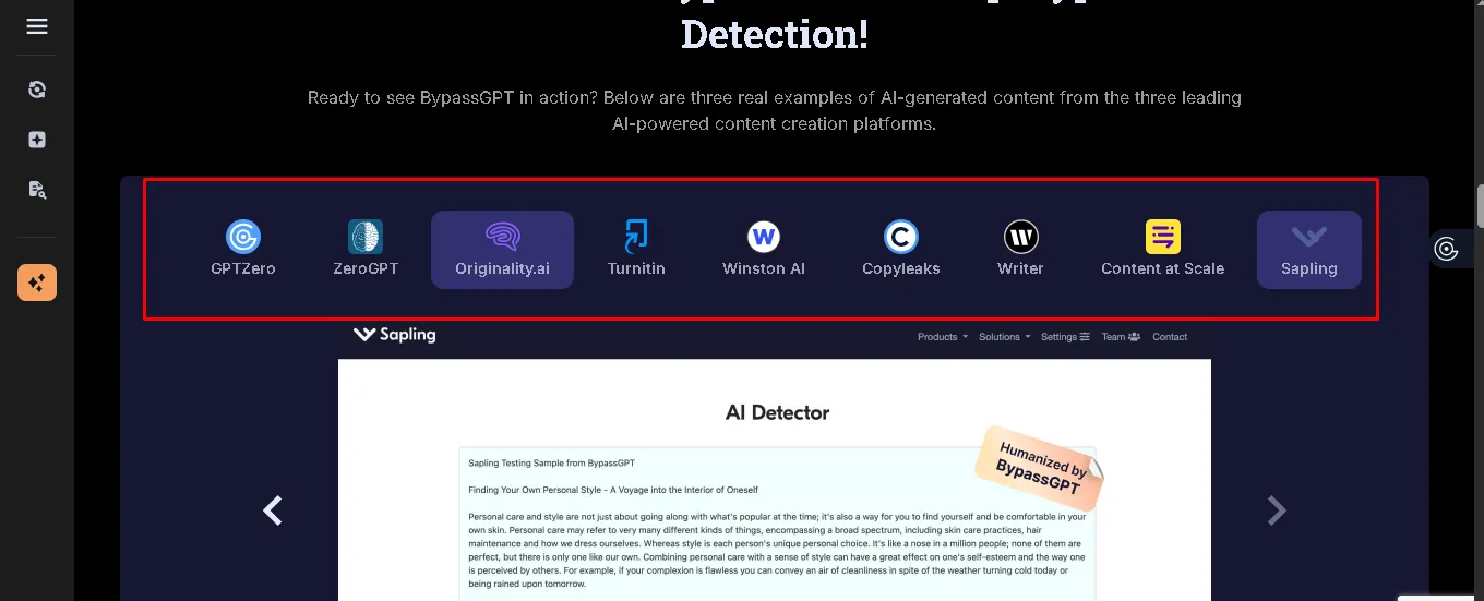 Compatibility with Top AI Detectors