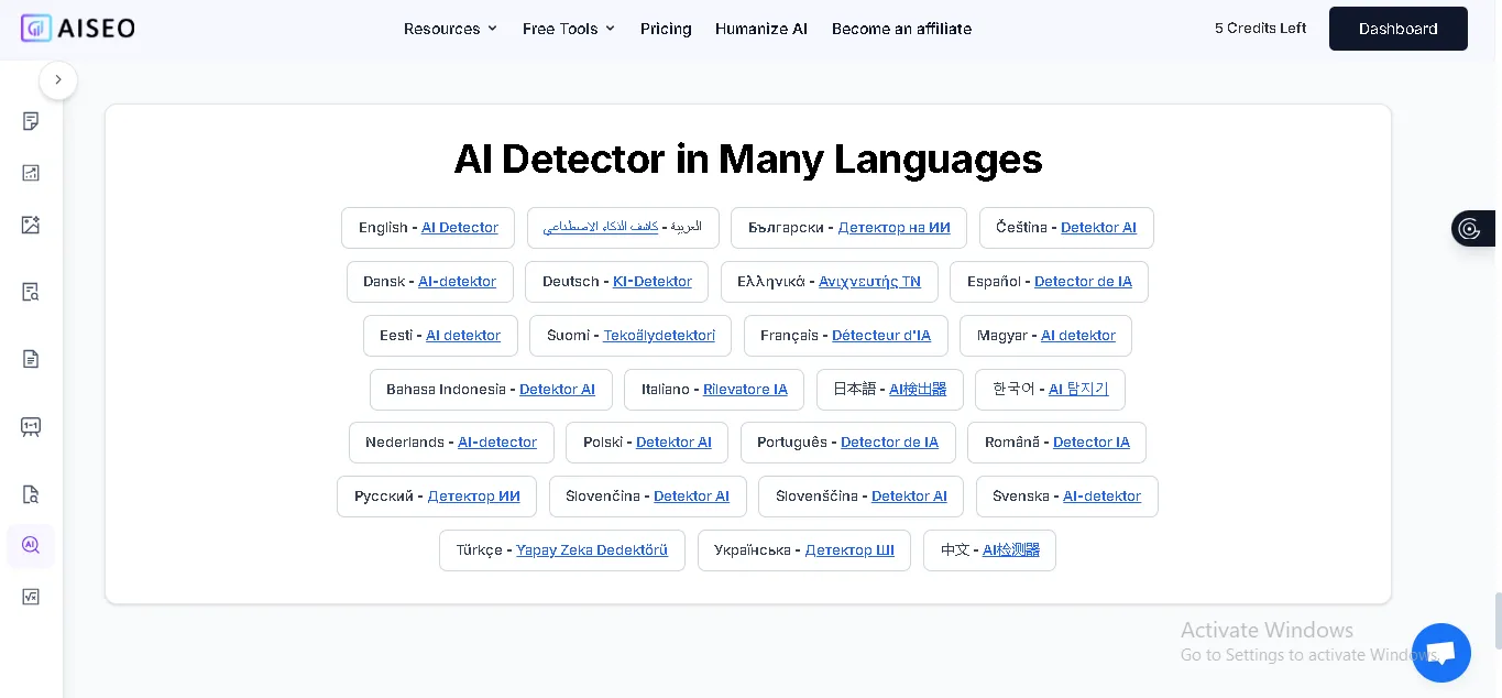 Multilingual Support