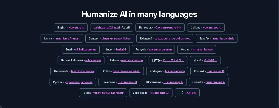 Multilingual Support Across 26 languages